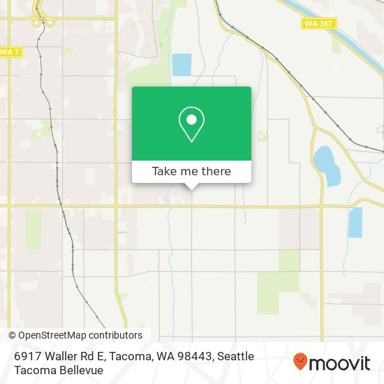 Mapa de 6917 Waller Rd E, Tacoma, WA 98443