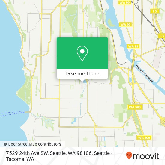 Mapa de 7529 24th Ave SW, Seattle, WA 98106