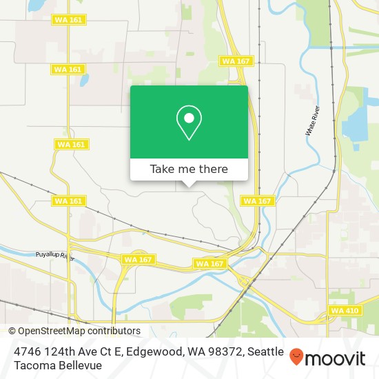 Mapa de 4746 124th Ave Ct E, Edgewood, WA 98372