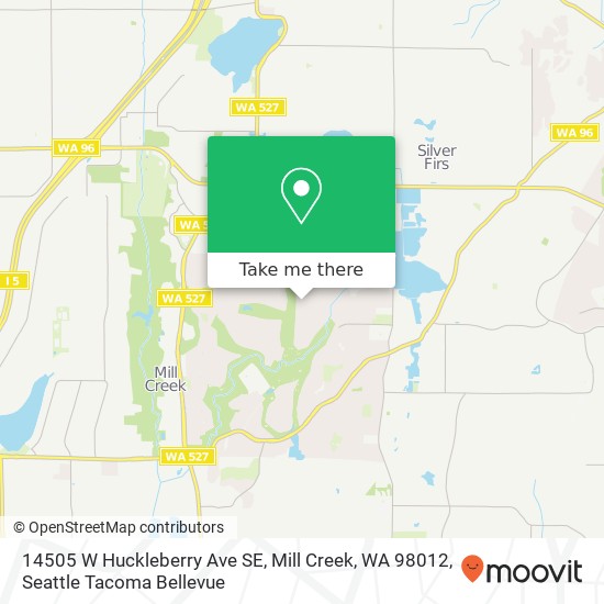 Mapa de 14505 W Huckleberry Ave SE, Mill Creek, WA 98012