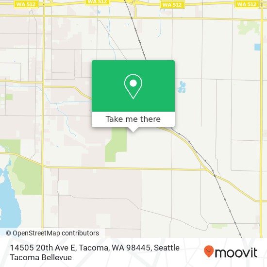 Mapa de 14505 20th Ave E, Tacoma, WA 98445