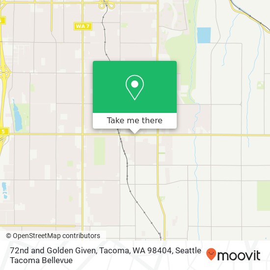 72nd and Golden Given, Tacoma, WA 98404 map