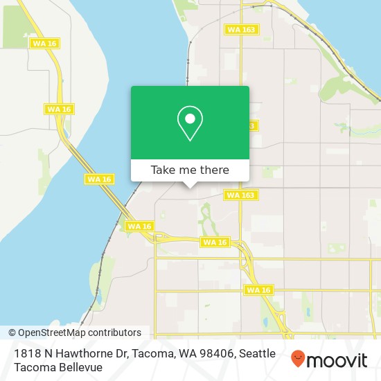 1818 N Hawthorne Dr, Tacoma, WA 98406 map