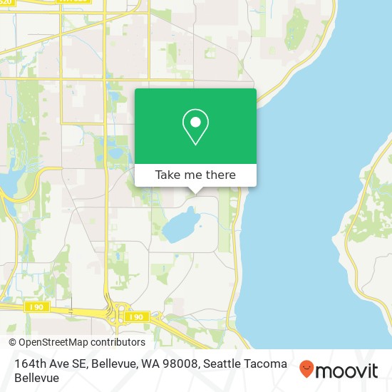 Mapa de 164th Ave SE, Bellevue, WA 98008