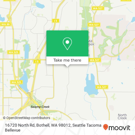 Mapa de 16720 North Rd, Bothell, WA 98012