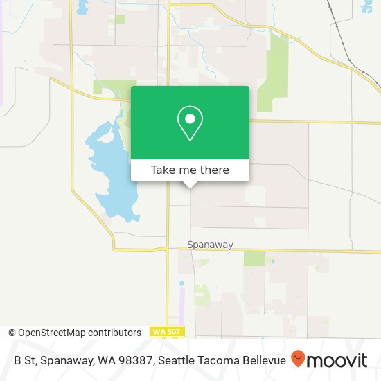 B St, Spanaway, WA 98387 map