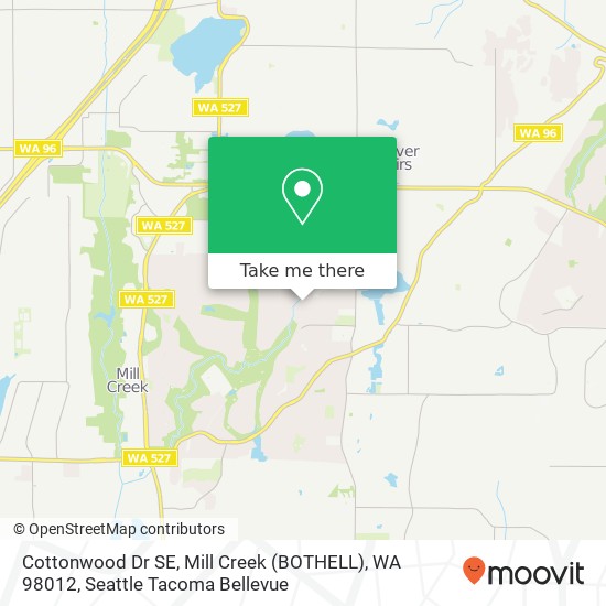 Cottonwood Dr SE, Mill Creek (BOTHELL), WA 98012 map