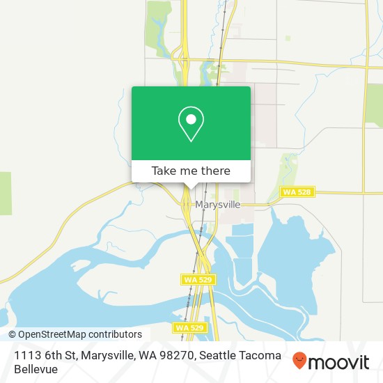 Mapa de 1113 6th St, Marysville, WA 98270