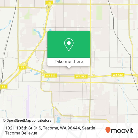1021 105th St Ct S, Tacoma, WA 98444 map