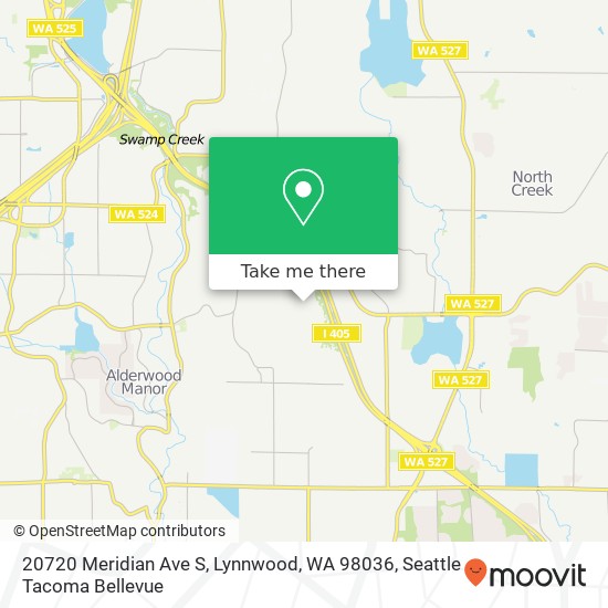 Mapa de 20720 Meridian Ave S, Lynnwood, WA 98036