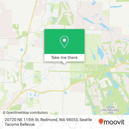 Mapa de 20720 NE 115th St, Redmond, WA 98053