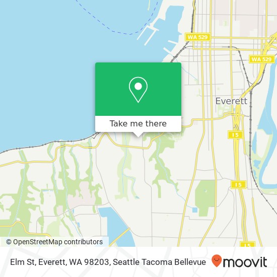 Mapa de Elm St, Everett, WA 98203