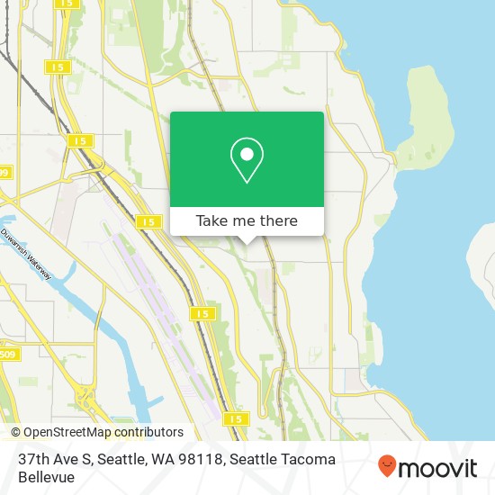 Mapa de 37th Ave S, Seattle, WA 98118