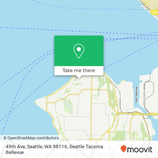 Mapa de 49th Ave, Seattle, WA 98116