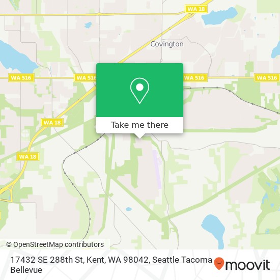 Mapa de 17432 SE 288th St, Kent, WA 98042