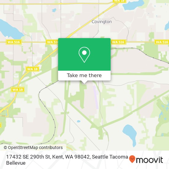 Mapa de 17432 SE 290th St, Kent, WA 98042