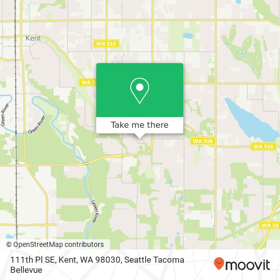 111th Pl SE, Kent, WA 98030 map