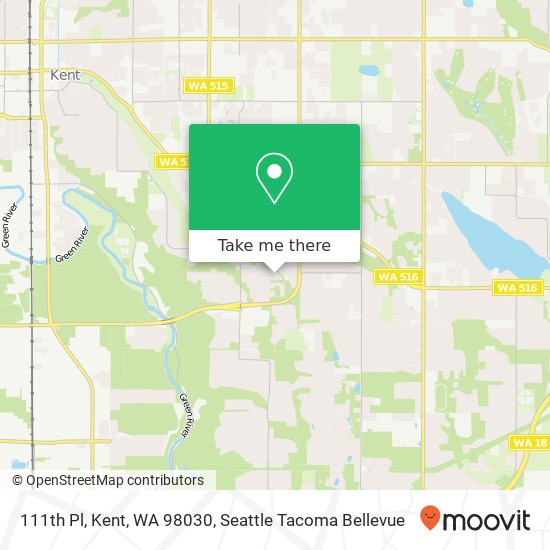 Mapa de 111th Pl, Kent, WA 98030