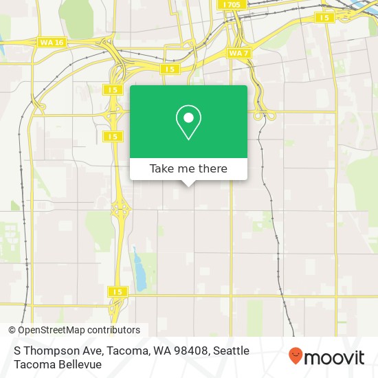 Mapa de S Thompson Ave, Tacoma, WA 98408