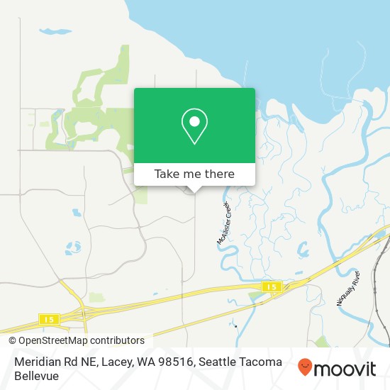 Meridian Rd NE, Lacey, WA 98516 map