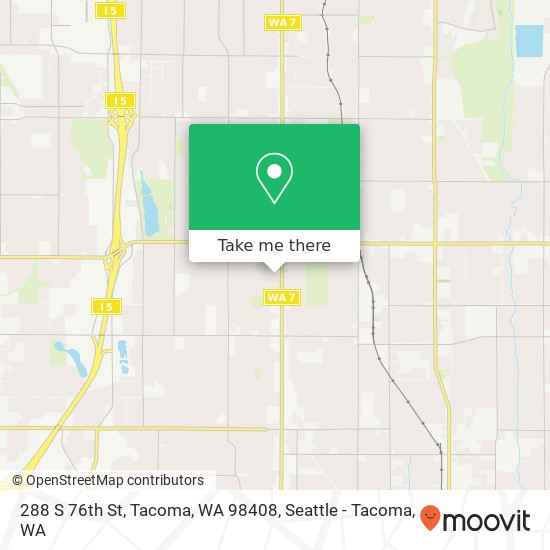 Mapa de 288 S 76th St, Tacoma, WA 98408