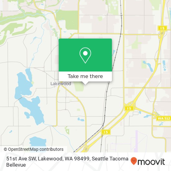 Mapa de 51st Ave SW, Lakewood, WA 98499