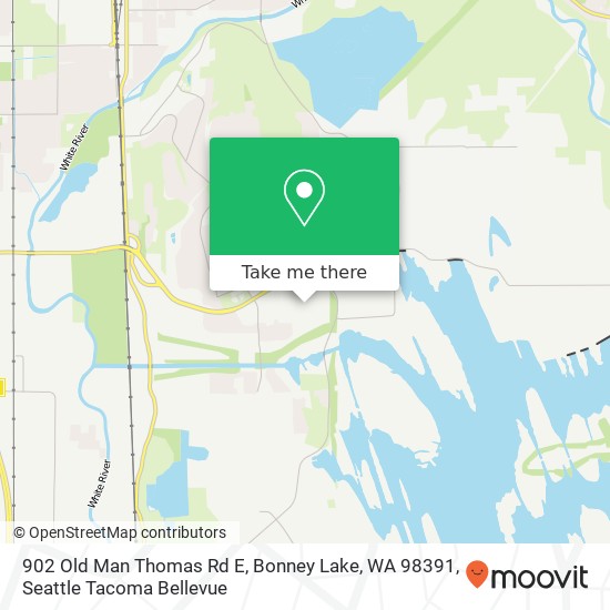 Mapa de 902 Old Man Thomas Rd E, Bonney Lake, WA 98391