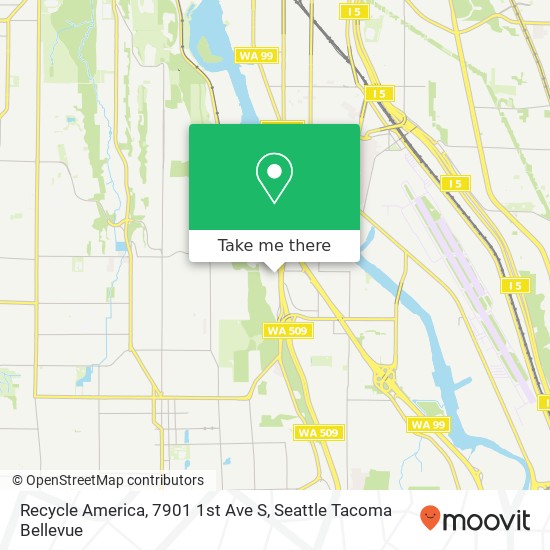 Mapa de Recycle America, 7901 1st Ave S