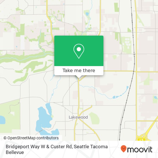 Bridgeport Way W & Custer Rd map