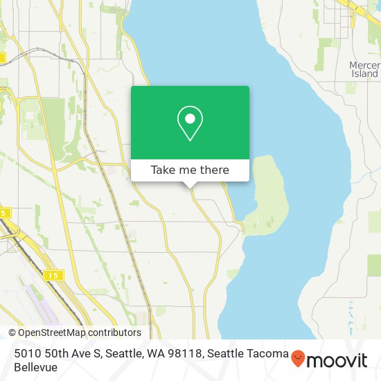 Mapa de 5010 50th Ave S, Seattle, WA 98118