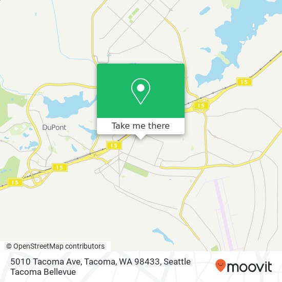 Mapa de 5010 Tacoma Ave, Tacoma, WA 98433