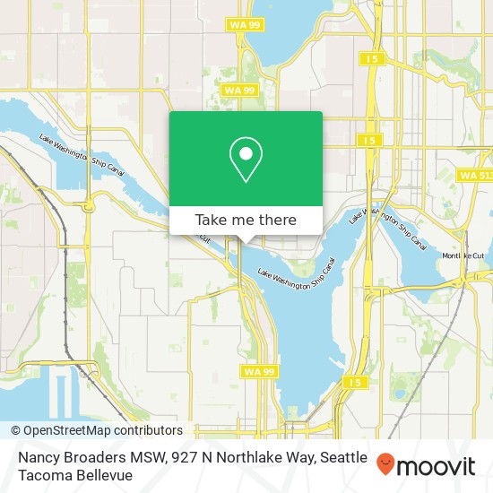 Nancy Broaders MSW, 927 N Northlake Way map