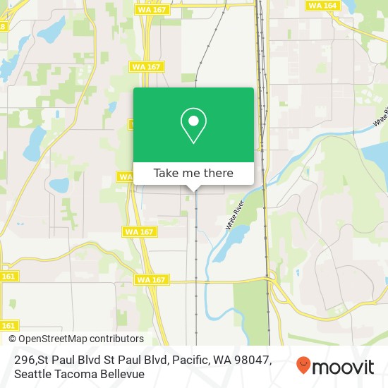 Mapa de 296,St Paul Blvd St Paul Blvd, Pacific, WA 98047