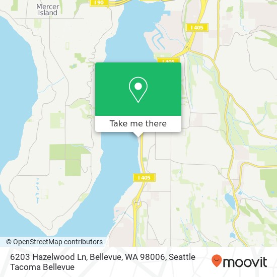 6203 Hazelwood Ln, Bellevue, WA 98006 map