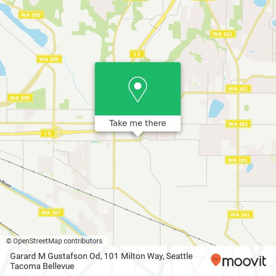 Mapa de Garard M Gustafson Od, 101 Milton Way