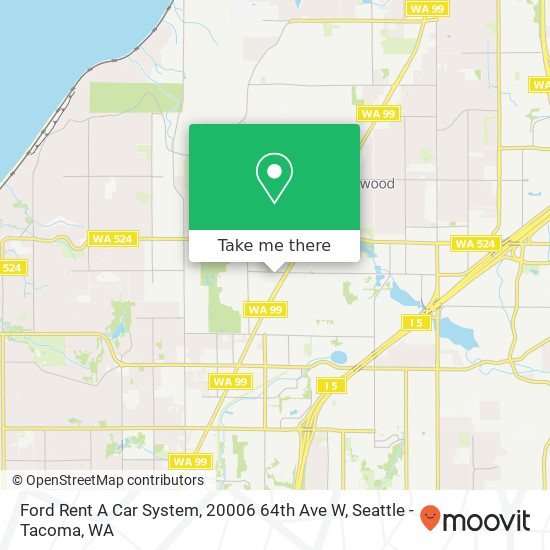 Mapa de Ford Rent A Car System, 20006 64th Ave W