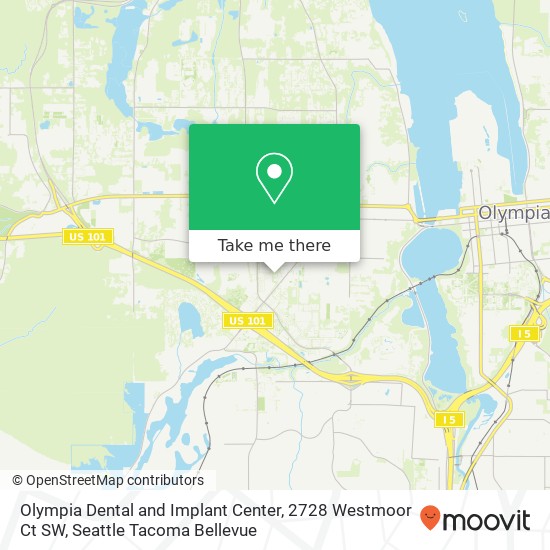 Mapa de Olympia Dental and Implant Center, 2728 Westmoor Ct SW