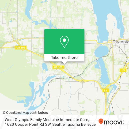 Mapa de West Olympia Family Medicine Immediate Care, 1620 Cooper Point Rd SW