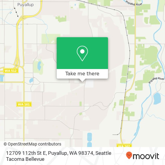 Mapa de 12709 112th St E, Puyallup, WA 98374