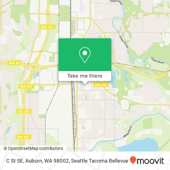 Mapa de C St SE, Auburn, WA 98002