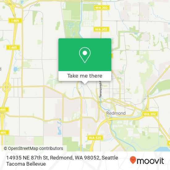 Mapa de 14935 NE 87th St, Redmond, WA 98052
