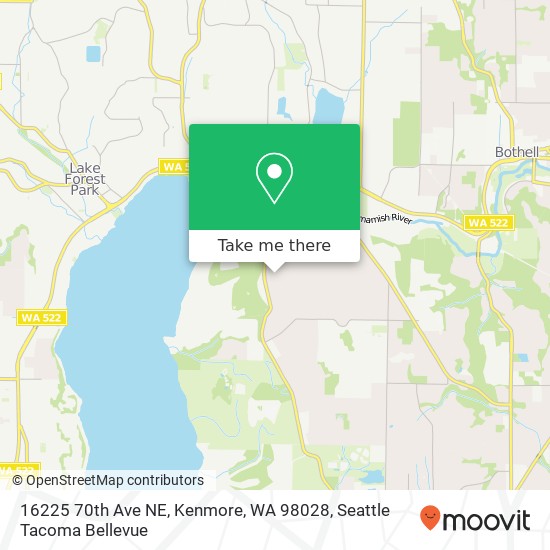 Mapa de 16225 70th Ave NE, Kenmore, WA 98028