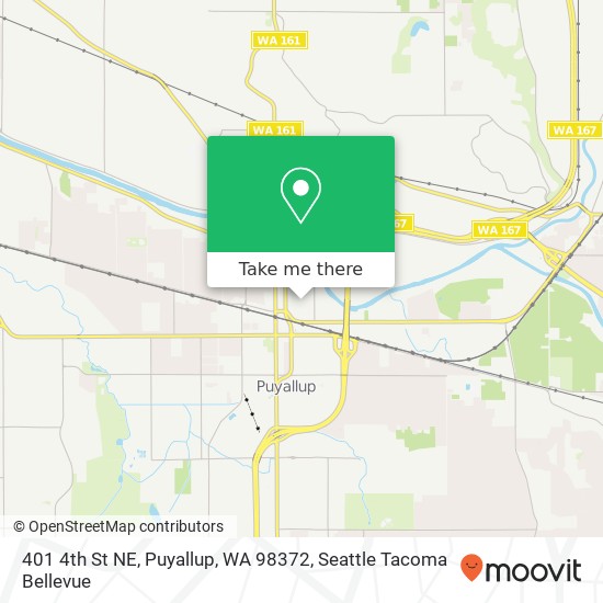 Mapa de 401 4th St NE, Puyallup, WA 98372