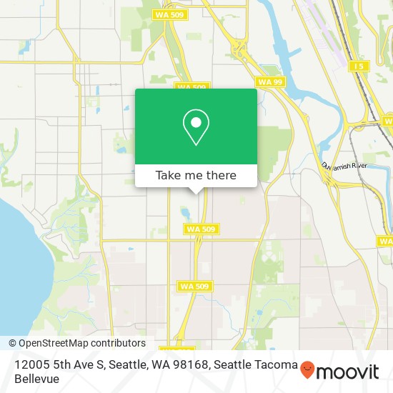 Mapa de 12005 5th Ave S, Seattle, WA 98168