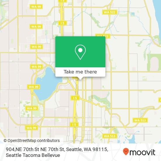 Mapa de 904,NE 70th St NE 70th St, Seattle, WA 98115