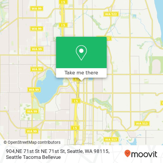 Mapa de 904,NE 71st St NE 71st St, Seattle, WA 98115