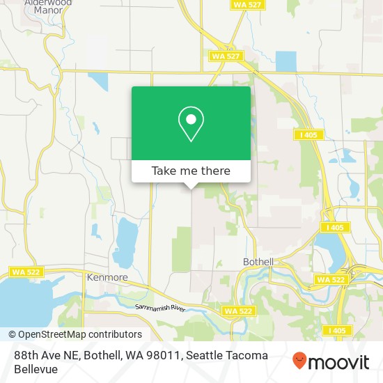 Mapa de 88th Ave NE, Bothell, WA 98011