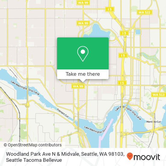 Woodland Park Ave N & Midvale, Seattle, WA 98103 map