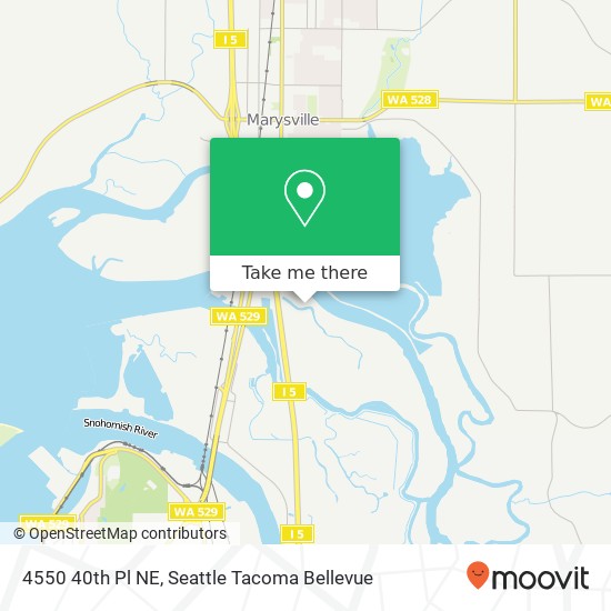 Mapa de 4550 40th Pl NE, Everett, WA 98201