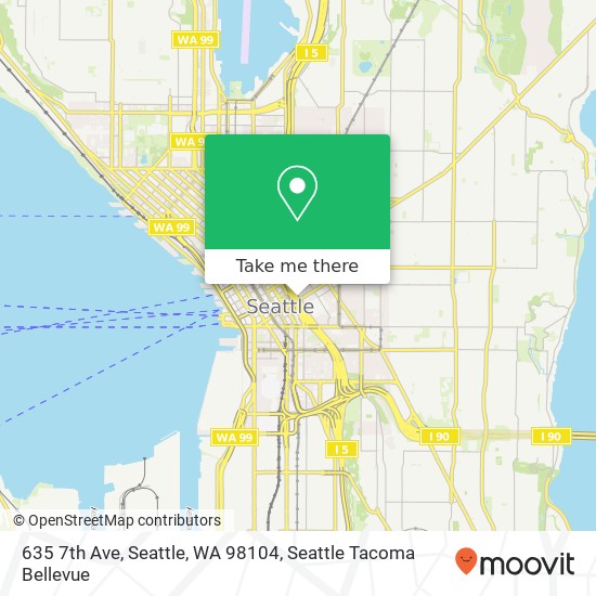 Mapa de 635 7th Ave, Seattle, WA 98104